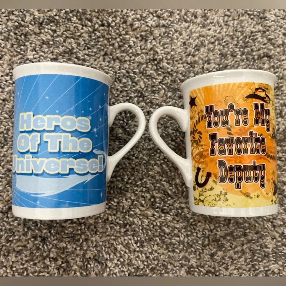 Disney Pixar Toy Story Sheriff Woody & Buzz Lightyear Coffee Mugs Set of 2